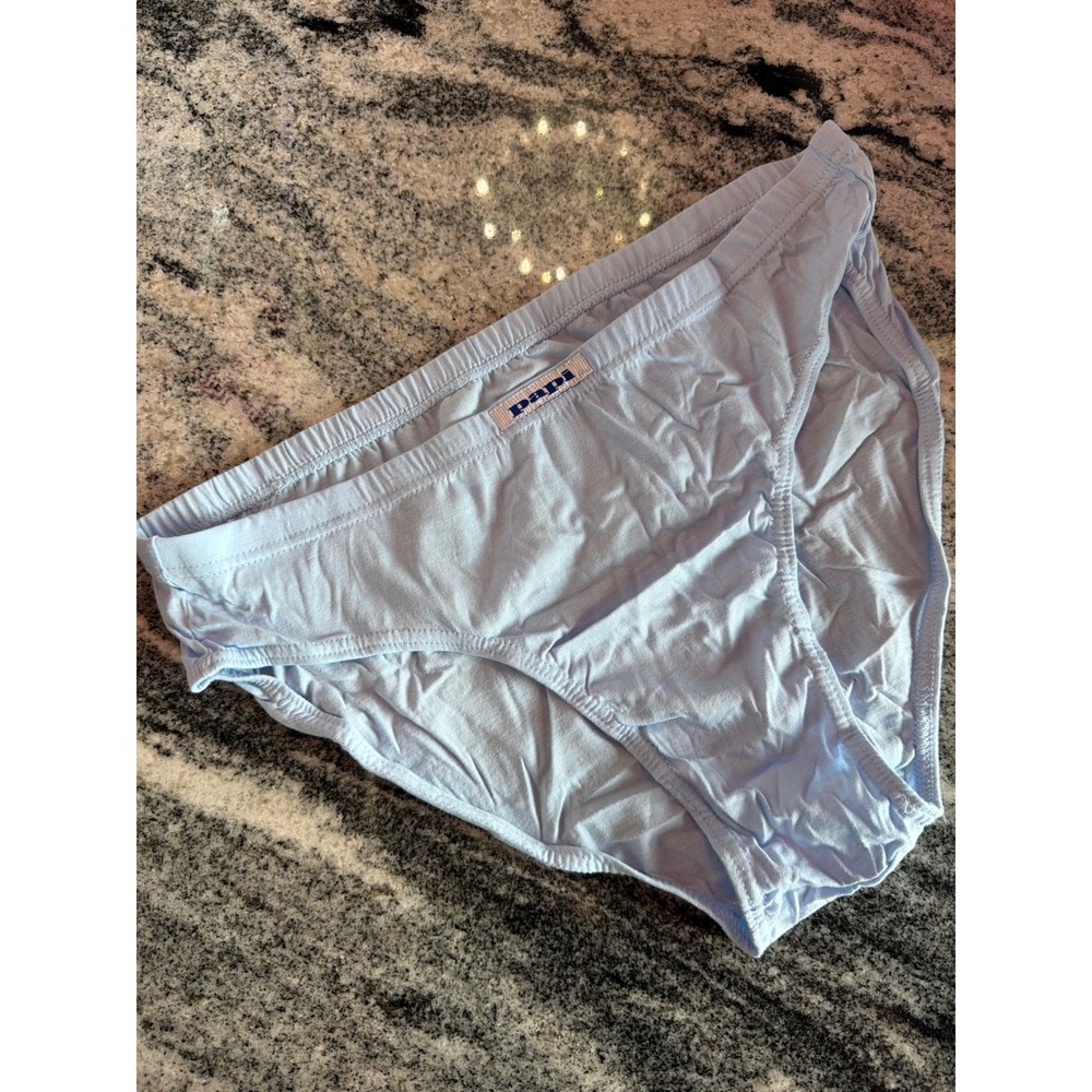 Papi Mens Cotton Briefs Light Blue Classic Fit Underwear XL RN 100138